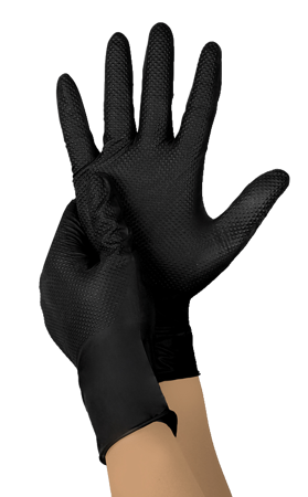 Черни нитрилни ръкавици М 100бр.
