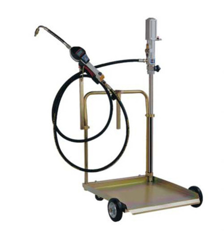 Barrel Trolley (180-200L),Pump 5:1, Hose 2M,Oil filling gun with electronic measurement, memory and automatic valve, rigid probe