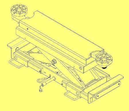 Podnośnik podosiowy 3T, hydrauliczny, sterowany elektrycznie ze sterówki 5000SC