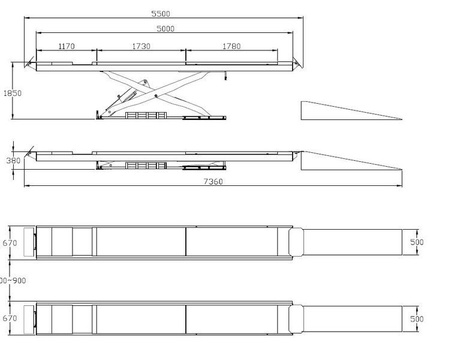 Достъпни рампи за монтиране на MM Superlift 5000SC на пода