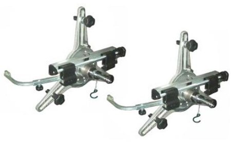 Pair Of 3-Point Manual Quick Clamps From 9” To 21”. Supplied With Short And Outstanding Profile Rim Claws.