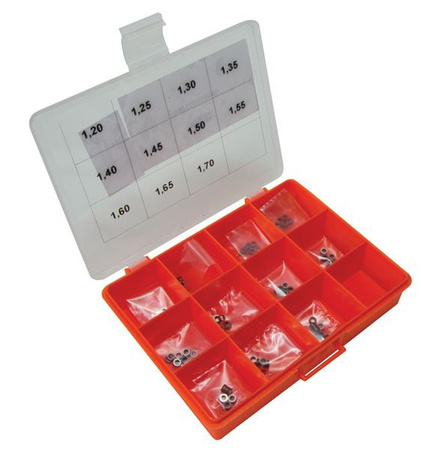 Calibration Thickness Kit:  Diam. 4,20 - Hole 2,30  Thickness: 1,15 - 2,30 - Cut 0,05 -24 Measure - 240 Pieces