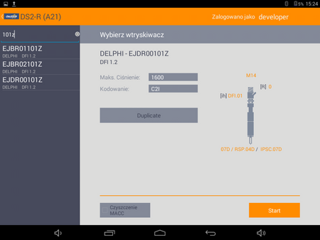 DS2R-A/20-DIESEL Injector TESTER DS2R 2000Bar ruční korekce tlaku regulátorem (obal, systém Android bez ultrazvukové čističky)