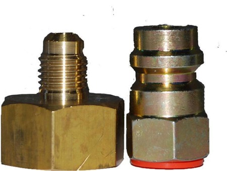 CSATLAKOZÓ R134A PALACKHOZ 1/4’’ X 13 MM+ ÁTMENET 1/4 SAE