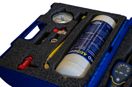 Kit mobil pentru teste sub presiune cu hidrogen (recipient 1 kg de hidrogen, Reductoare, manometru 40 bar, detector de scurgeri de hidrogen)